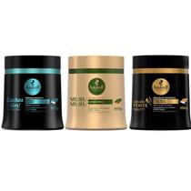 Kit Máscaras Cronograma Capilar Cabelos Crespos 500Gr