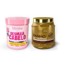 Kit Máscaras Desmaia Cabelo e Banho de Verniz Forever Liss