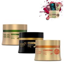 Kit Máscaras Haskell Cronograma Capilar Cabelos Frágeis 300g