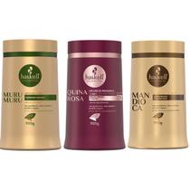 Kit Máscaras Mandioca Murumuru Quina Rosa 900Gr Haskell