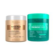 Kit Máscaras Proboo Fiber + Extreme Repair 500g Prohall