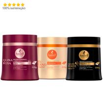 Kit Máscaras Quina Rosa, Tutano E Cavalo Forte 500g Haskell