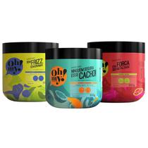 Kit Máscaras Sem frizz + Ninguem segura esse cacho + Era força que me faltava Oh My! - 500g / Cabelos Cacheados