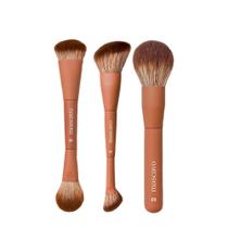 Kit Mascavo Pro Series Pincel de Maquiagem 01 + 02 + Pincel 03 Kit Mascavo Pro Series Pincel de Maquiagem 01 + 02 + Pincel 03