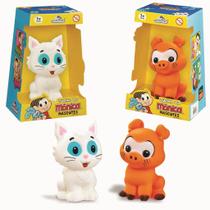 Kit Mascote Gatinho Mingau E Porquinho Chuvinista Turma Da Monica Baby - Adijomar Brinquedos