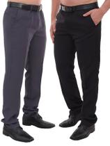 KIT Masculino 2 peças - Calça Social Cinza Escuro e Preto KIT Masculino 2 peças - Calça Social Cinza Escuro e Preto