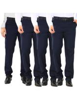 KIT Masculino 4 Peças - Calça Social Oxford Calça de Terno Executivo Azul Marinho KIT Masculino 4 Peças - Calça Social Oxford Calça de Terno Executivo Azul Marinho