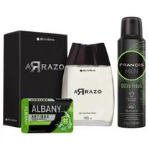 Kit Masculino Arrazo Verde Colonia Desodorante Sabonete