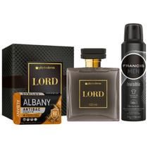 Kit Masculino Lord Laranja Colonia Desodorante Sabonete