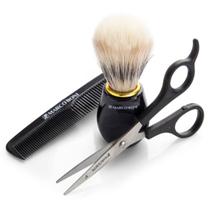 Kit Masculino Para Barba Tesoura, Pincel e Pente Marco Boni