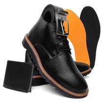 Kit Masculino Sapato Oxford Social Botinha Com Carteira Cinto E Palmilha Kit Masculino Sapato Oxford Social Botinha Com Carteira Cinto E Palmilha