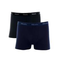 Kit Mash 2 Cuecas Boxer Cotton 110.04 Azul Marinho/Preto Kit Mash 2 Cuecas Boxer Cotton 110.04 Azul Marinho/Preto
