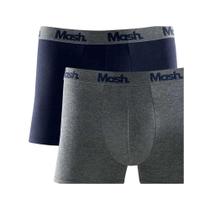 Kit Mash 2 Cuecas Boxer Cotton 110.36 Azul/Cinza