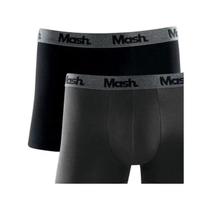 Kit Mash 2 Cuecas Boxer Cotton 110.36 Preto/Cinza