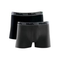 Kit Mash 2 Cuecas Boxer Cotton 110.36 Preto/Cinza