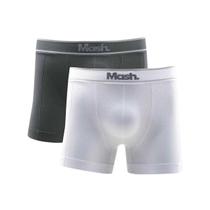 Kit Mash 2 Cuecas Boxer Sem Costura 711.17 Cinza/Branco