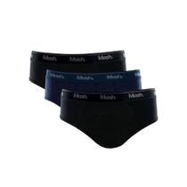 Kit Mash 3 Cuecas Slip 010.04 Preto/Marinho/Preto