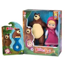 Kit Masha E O Urso Com Bonecos Em Vinil Chocalho Mordedor De Urso Brinquedo Para Bebês E Crianças Pequenas Divertoys