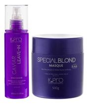 Kit Masque 500g Special Blond Leave In 200ml Caviar Color Kpro