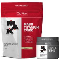 Kit Mass Titanium Refil 3Kg + Creatina - 300g - Max Titanium