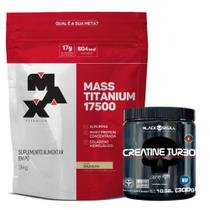 Kit Mass Titanium Refil 3Kg - Max Titanium + Creatina Turbo - 300g - Creatina