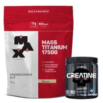 Kit Mass Titanium Refil 3Kg - Max Titanium + Creatine - Creatina Monohidratada - 300G