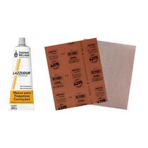 Kit massa acrilica 200gr + lixa seco 150
