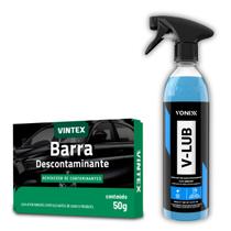 Kit Massa Claybar V-bar 50g Vonixx V-Lub Lubrificante 500ml Kit Massa Claybar V-bar 50g Vonixx V-Lub Lubrificante 500ml