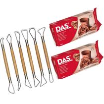 Kit massa Das Ceramica Fria TERRACOTA Estecas modelagem