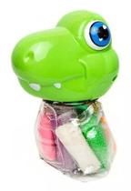 Kit Massa De Modelar Dino 12 Cores Mais 5 Moldes - Leo&leo