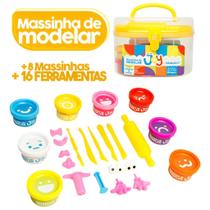 Kit Massa De Modelar Joy Maleta 8 Cores+15 Moldes Leo&leo Kit Massa De Modelar Joy Maleta 8 Cores+15 Moldes Leo&leo
