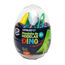Kit Massa De Modelar Ovo Dino 24 Cores + 7 Moldes Massinha LeoeLeo - Leo&Leo
