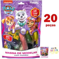 Kit Massa de Modelar Patrulha Canina Com 20 Peças 300g