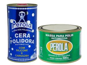 Kit Massa de Polir Perola N2 + Cera Liquida Pérola 500ml
