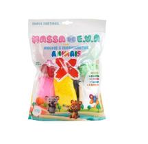 Kit Massa EVA Animais Com Moldes E Ferramentas 60g