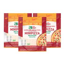 Kit Massa Mini Pizza Pré Assada Sem Glúten - Casa Rigani 3 Pacotes 210g