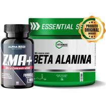 Kit Massa Muscular Beta Alanina Pura 200g + ZMA Vitamina Original 60Caps