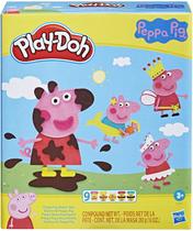 Kit Massa Play-Doh Peppa Pig: 9000mlatas modelagem, 11 acessórios, não tóxicas - 3+