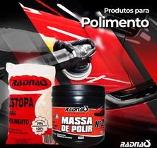 Kit Massa Tira Risco E Da Brilho De Polir N2 Radnaq + estopa Kit Massa Tira Risco E Da Brilho De Polir N2 Radnaq + estopa