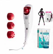 Kit Massageador Elétrico com Infravermelho 110v + Gel Redutor Medidas + Cinta Modeladora