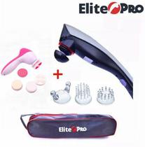 Kit Massageador Elétrico Elite Pró 220v + Escova Multifunções 5x1 Kit Massageador Elétrico Elite Pró 220v + Escova Multifunções 5x1