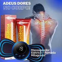 Kit Massageador Elétrico Portátil + Pomada Massageadora para dor Lombar, dor Costas, dor Corpo Kit Massageador Elétrico Portátil + Pomada Massageadora para dor Lombar, dor Costas, dor Corpo