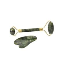 Kit Massageador Facial e Gua Sha Jade