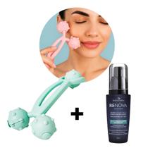 Kit Massageador Facial e Sérum Renova Pele Mais Firme AntiEnvelhecimento e Rugas Dia e Noite Kit Massageador Facial e Sérum Renova Pele Mais Firme AntiEnvelhecimento e Rugas Dia e Noite