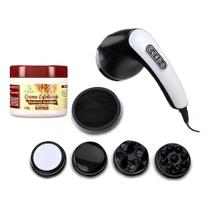 Kit Massageador Orbital Profissional Drenagem Linfática + Creme Esfoliador