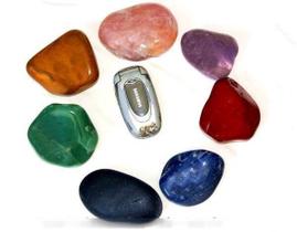 Kit Massageador Seixo 7 Chakras Pedras Pólidas