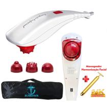 Kit Massageador Vibratório com Infravermelho + Massageador Harmonização Facial Kit Massageador Vibratório com Infravermelho + Massageador Harmonização Facial