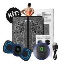 KIT Massageadores de Pulso Elétrico EMS com Visor Digital