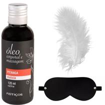 Kit Massagem Corporal Óleo Pitanga e Pena Sensorial e Venda