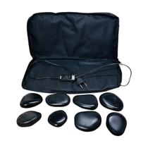 Kit Massagem Pedras Quentes Vulcânicas Com Bolsa Aquecedora